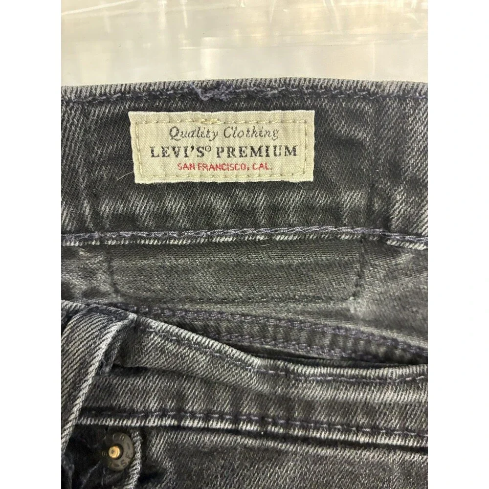 Levi's Premium 511 Men's Jeans W33 L30 Black Washed Slim Fit Stretch Denim